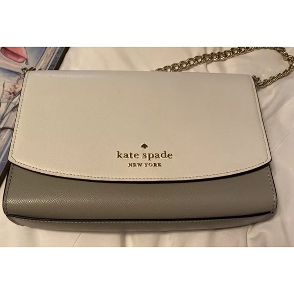 Kate Spade White and Gray Chain Shoulder Bag - Picture 3 of 8